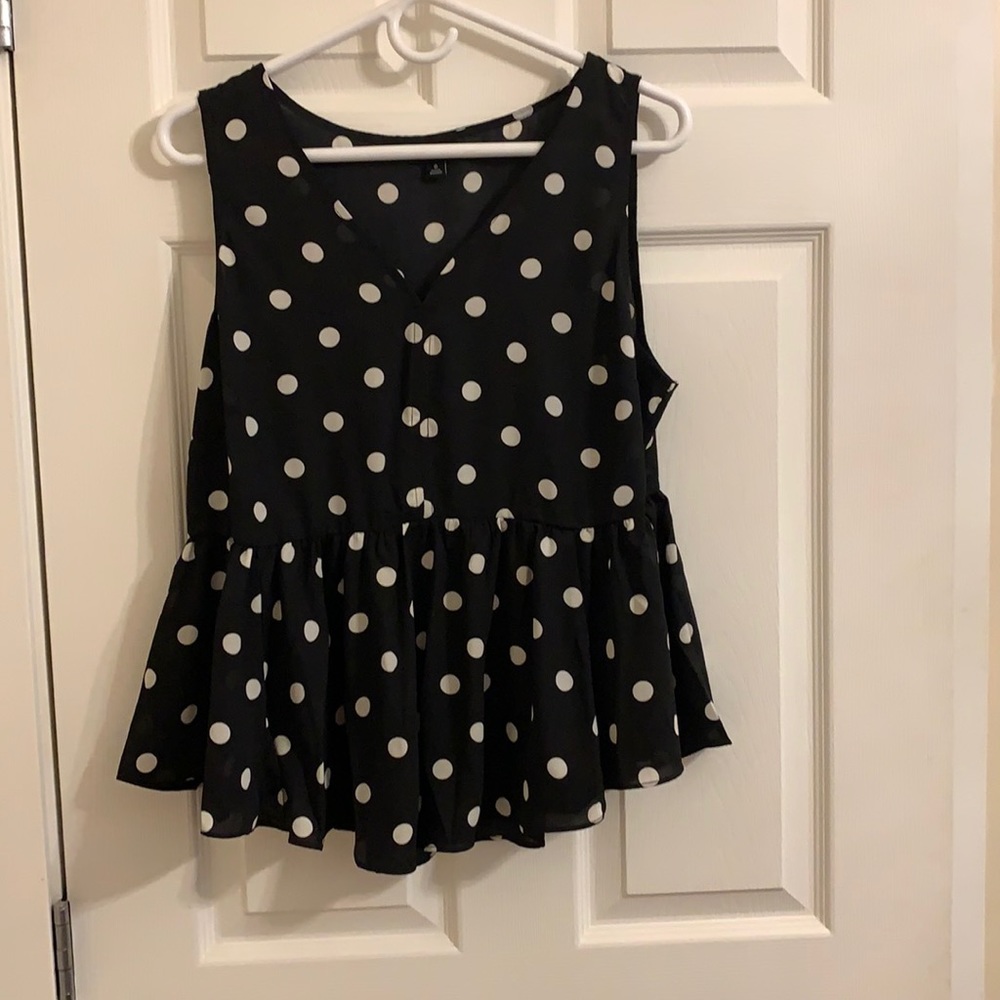 2/$30 Torrid polka dot peplum top